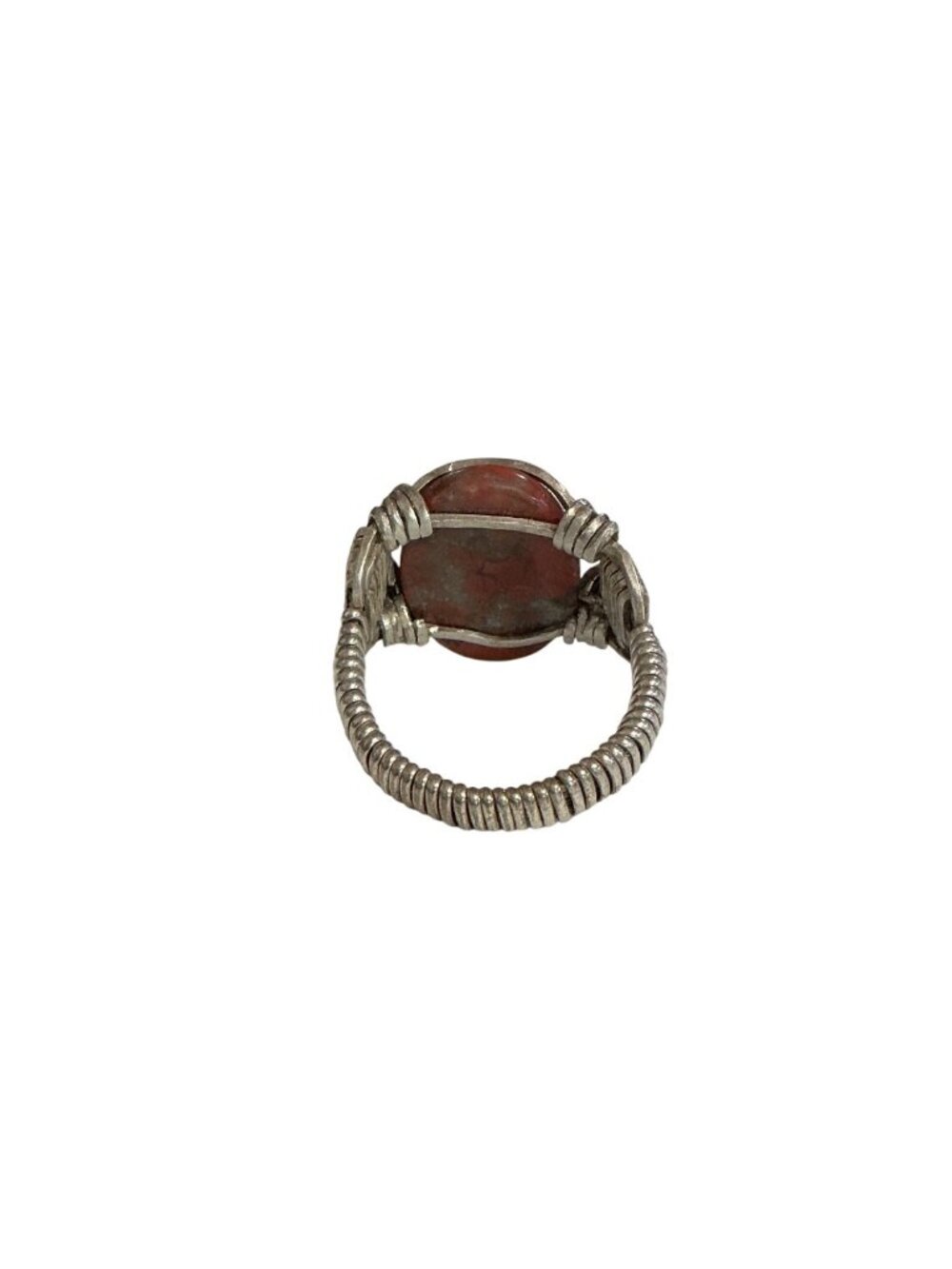 Wire Wrapped Agate Ring Size 7.75 Handmade Jewelry - Picture 5 of 8